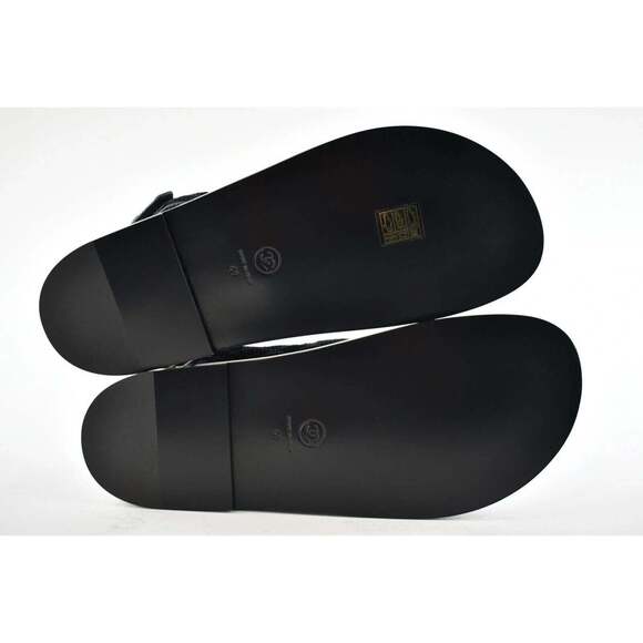 Chanel 21C Black Fabric Silver CC Logo Mule Slide Strap Flat Teva Dad Sandal 41 - Picture 12 of 12